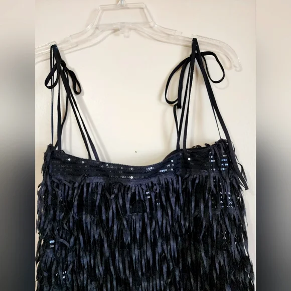 Women's Zara Black Mini Dress Size Medium with Shoulder Strap Detail - Picture 6 of 8